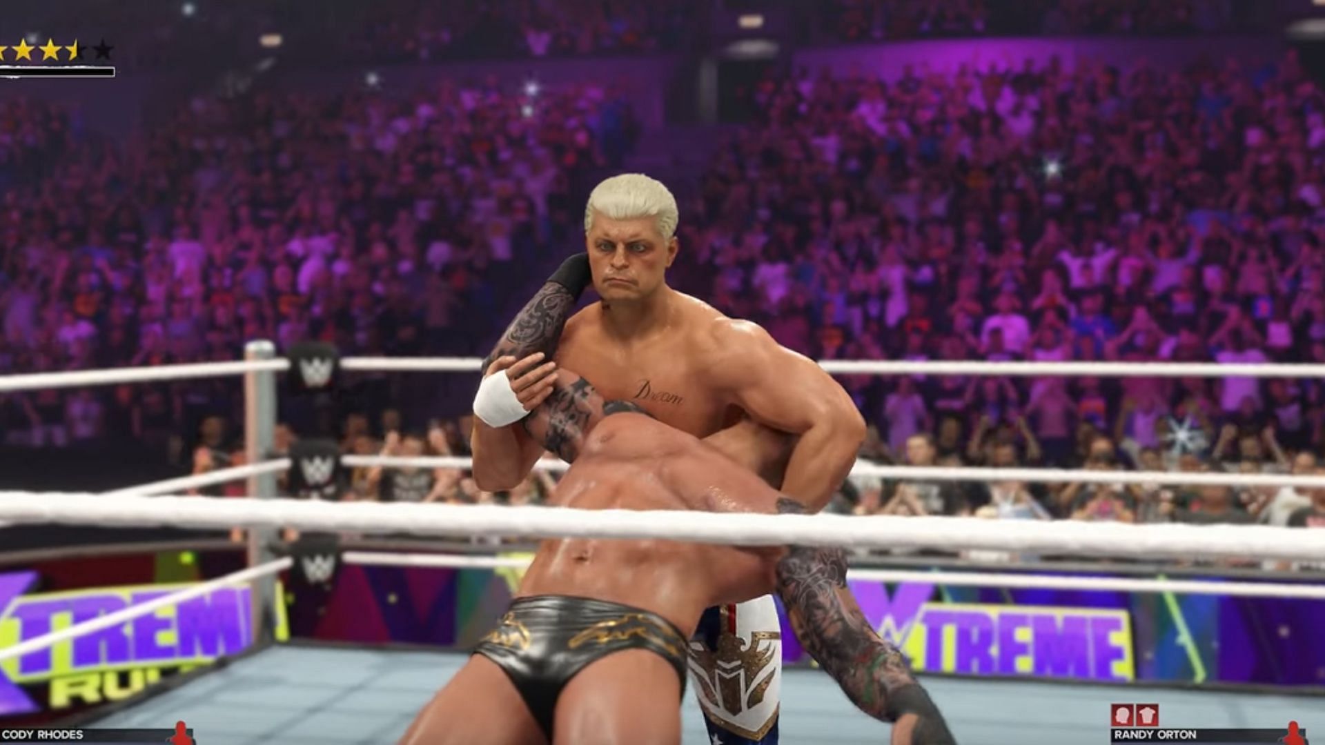 After filling all three gauges its time to win the Super, Indeed trophy in WWE 2K24 (Image via YouTube/ J&B)